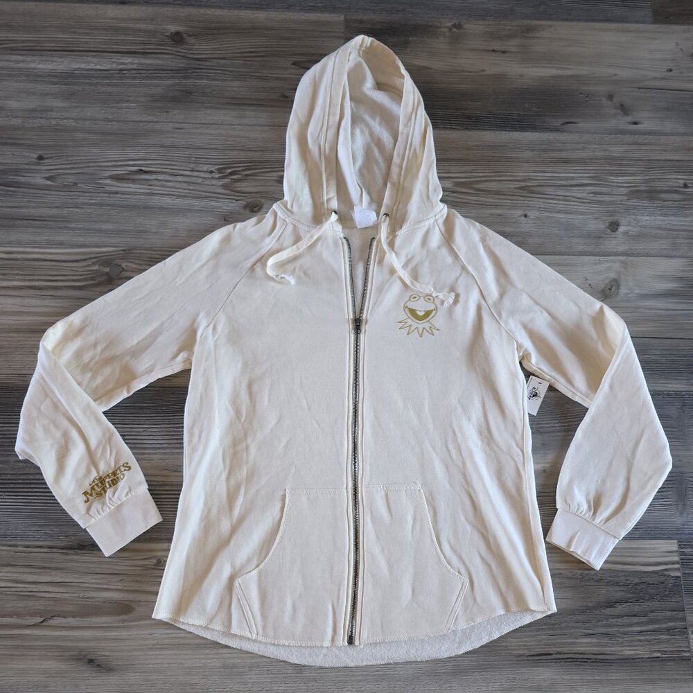 D23 Mickey's of Glendale Muppet Studios Exclusive Cream Zip Hoodie New